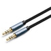 SAMA SA-10686 3.5mm male to male aux stereo braiding cable 1.5M blue color-Audio Cables-SAMA-brands-world.ca