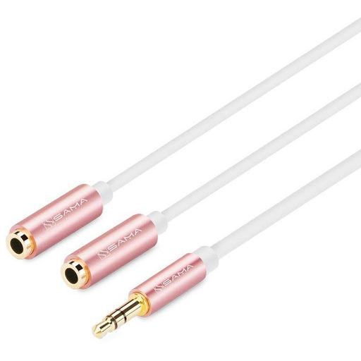 SAMA SA-10780 3.5mm Audio Stereo Y Splitter Cable 3.5mm Male to 2 Port 20cm-Audio Cables-SAMA-brands-world.ca