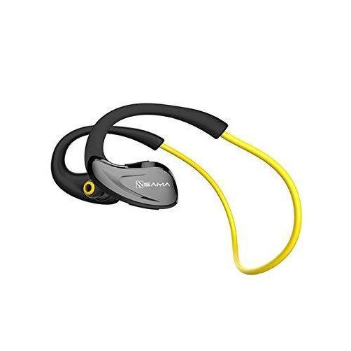 SAMA SA-180BL Sport Wireless Headset Water Proof (Black with Yellow Strip)-Bluetooth Headsets-SAMA-brands-world.ca