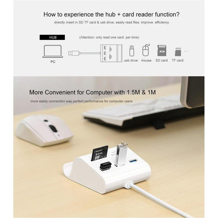 SAMA Sa-30344 Mobile Phone Stand With Card Reader USB3.0-Card Readers & Adapters-SAMA-brands-world.ca