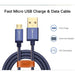 SAMA SA-30401 USB2.0 to micro USB data & charging cable with braid 1.5M Blue-Micro USB Cable-SAMA-brands-world.ca