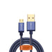 SAMA SA-30401 USB2.0 to micro USB data & charging cable with braid 1.5M Blue-Micro USB Cable-SAMA-brands-world.ca