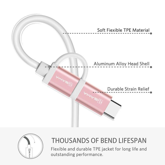 SAMA SA-30402 Micro USB Cable with USB-C Adapter 2.4A-Micro USB Cable-SAMA-brands-world.ca