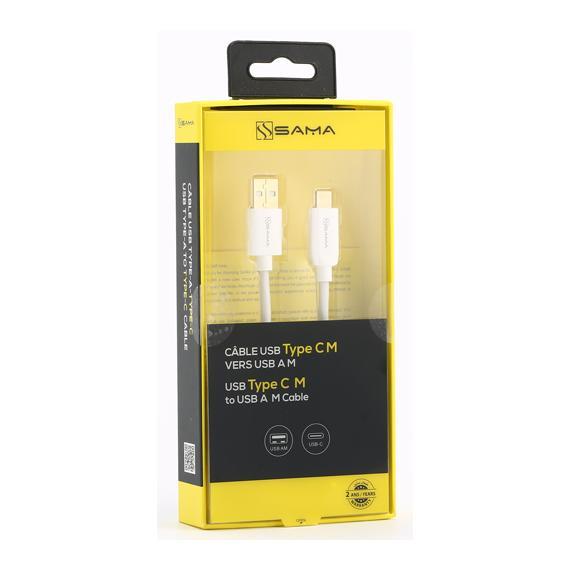 SAMA SA-30404 Charge & Sync Cable USB 2.0 Type A Male to USB 3.1 Type-C Male Gold-plated-USB C Cable-SAMA-brands-world.ca