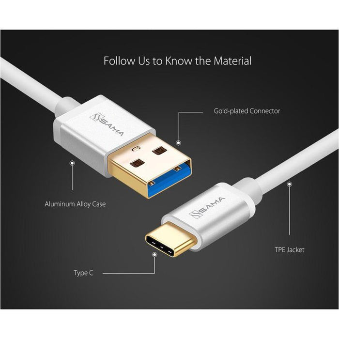 SAMA SA-30405 USB 3.0 to USB-C cable 2.4A-USB C Cable-SAMA-brands-world.ca