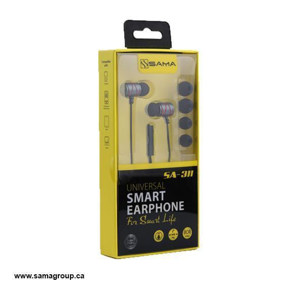 SAMA SA-311 Earphone In-Ear intelligent With Noise Canceling, 1.2m-Wired Earphone-SAMA-brands-world.ca