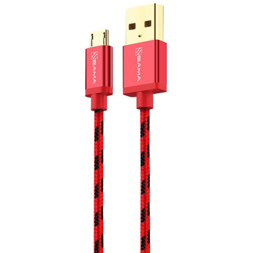 SAMA SA-40458 Cable Sync & Charge Micro USB Special Eddition, 1,5 Meter, Red-Micro USB Cable-SAMA-brands-world.ca