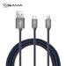 SAMA SA-587G Cable 2 In 1 Multi Sync & charging Lightning and Micro USB Plug, Jeanz clothing Type, 1M Blue-Micro USB Cable-SAMA-brands-world.ca