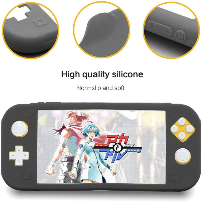 Silicone Case for Nintendo Switch Lite (Gray) Gray-Nintendo Switch Skins, Faceplates & Cases-HRATFUN-brands-world.ca
