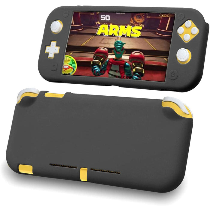 Silicone Case for Nintendo Switch Lite (Gray) Gray-Nintendo Switch Skins, Faceplates & Cases-HRATFUN-brands-world.ca