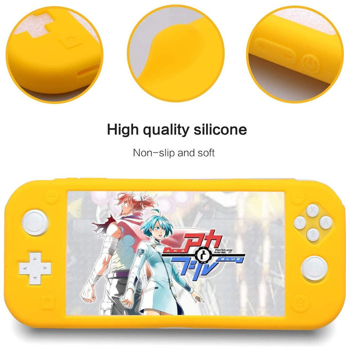 Silicone Case for Nintendo Switch Lite (Yellow) Yellow-Nintendo Switch Skins, Faceplates & Cases-HRATFUN-brands-world.ca