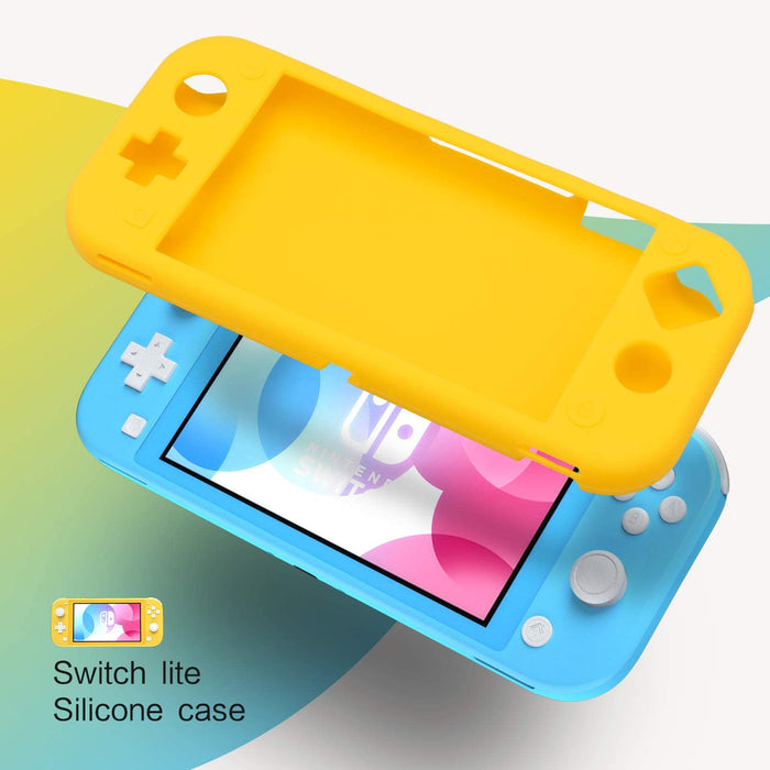 Silicone Case for Nintendo Switch Lite (Yellow) Yellow-Nintendo Switch Skins, Faceplates & Cases-HRATFUN-brands-world.ca