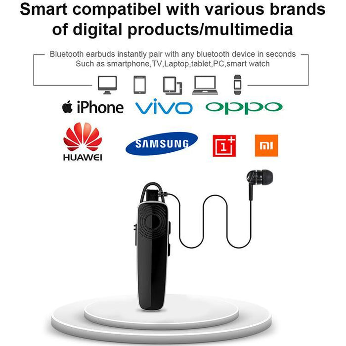 Smart Single Ear Wireless Earphones 12 hrs In Ear Earphone-Bluetooth Headsets-SAMA-brands-world.ca