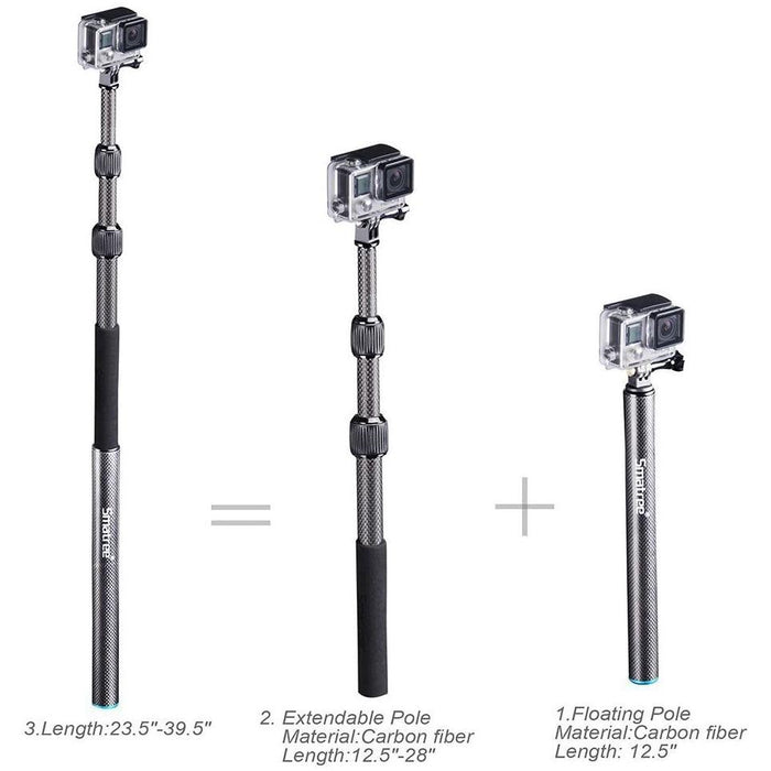 Smatree SmaPole S3C Carbon Fiber Detachable Extendable Floating Pole for...-Selfie Sticks & Grips-SAMA-brands-world.ca