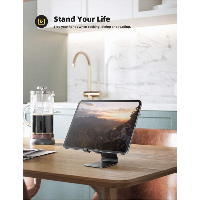 Tablet Stand, Lamicall Adjustable Holder - Desktop Stand Dock Black-Tablet & iPad Stands-Lamicall-brands-world.ca