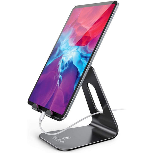 Tablet Stand, Lamicall Adjustable Holder - Desktop Stand Dock Black-Tablet & iPad Stands-Lamicall-brands-world.ca