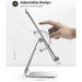 Tablet Stand, Lamicall Adjustable Holder - Desktop Stand Dock Silver-Tablet & iPad Stands-Lamicall-brands-world.ca