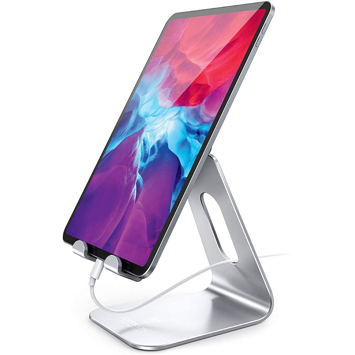 Tablet Stand, Lamicall Adjustable Holder - Desktop Stand Dock Silver-Tablet & iPad Stands-Lamicall-brands-world.ca