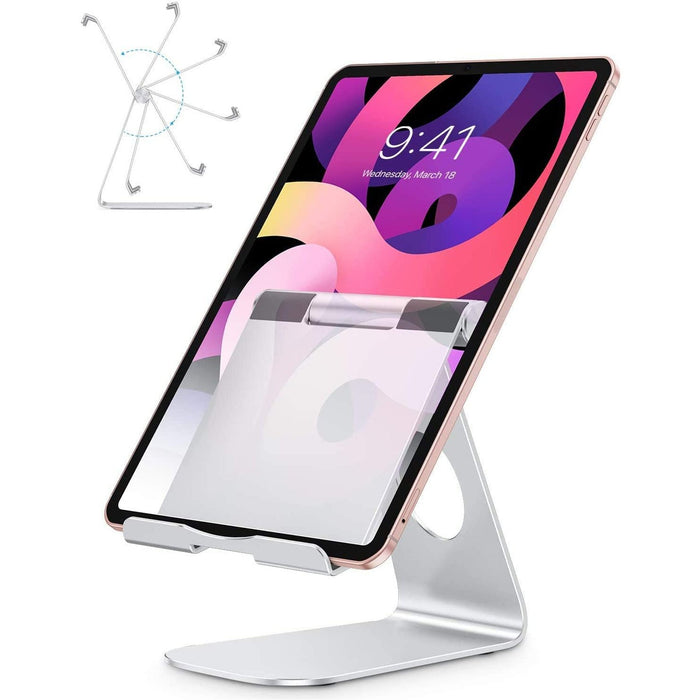 Tablet Stand, OMOTON Adjustable iPad Stand Holder Compatible with Silver-Tablet & iPad Stands-OMOTON-brands-world.ca