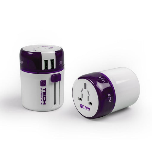 TECH "Twist & Slide" Worldwide Adaptor with Dual USA Charger - UK 271-Travel Power Adapters-TECH-brands-world.ca