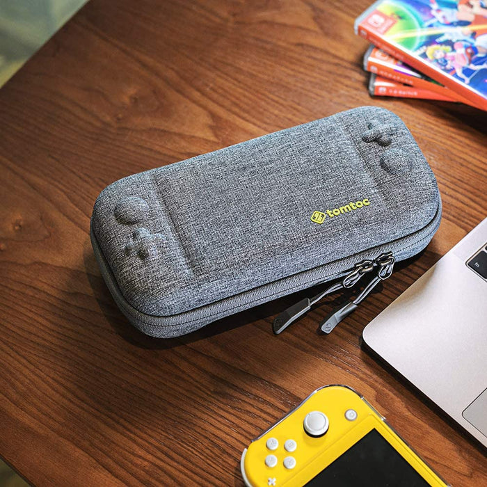 tomtoc Carrying Case for Nintendo Switch Lite, Portable Travel Storage Gray-Nintendo Switch Skins, Faceplates & Cases-tomtoc-brands-world.ca