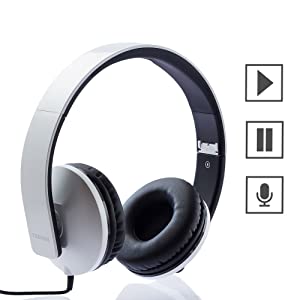 Toshiba Foldable Wired Headset Rze-D200H (W) White-Over-Ear Headphones-TOSHIBA-brands-world.ca