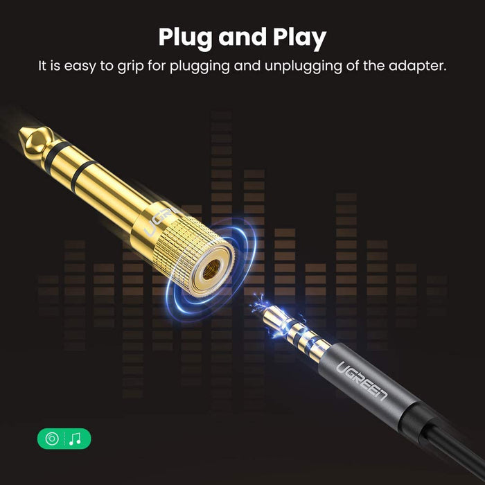UGREEN 2 Pack 6.35mm to 3.5mm Audio Jack Adapter 6.35 mm (1/4 Inch) Male...-Headphone Accessories-UGREEN-brands-world.ca