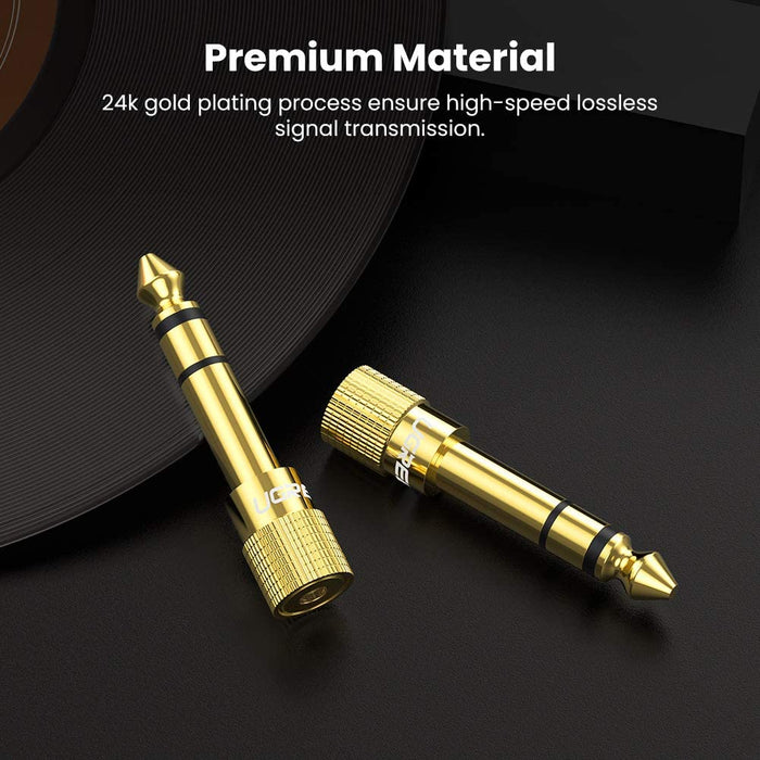 UGREEN 2 Pack 6.35mm to 3.5mm Audio Jack Adapter 6.35 mm (1/4 Inch) Male...-Headphone Accessories-UGREEN-brands-world.ca
