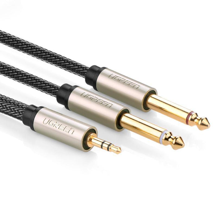 UGREEN 3.5MM to Dual 6.5MM Audio Cablepure copper wire core15U gold-plated, OD 4.5MM-Audio Cables-UGREEN-brands-world.ca