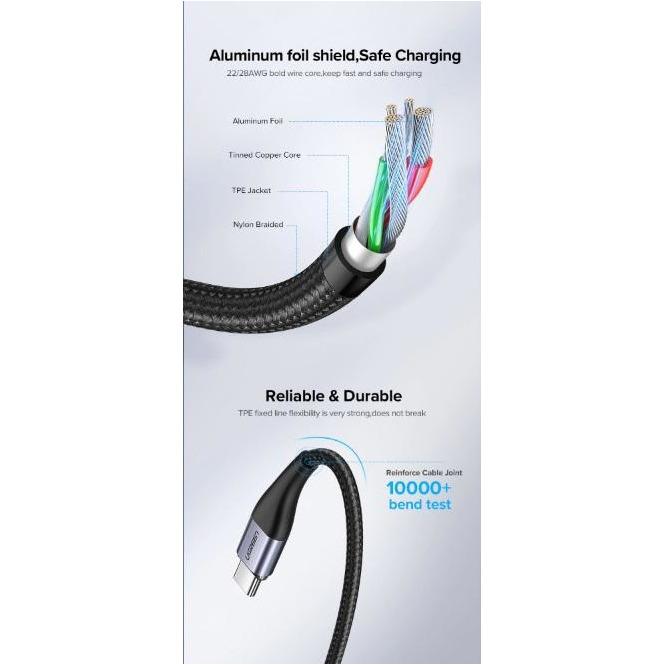 UGREEN Magnetic Cable 1M+Micro B Magnetic Plug (60207+60209 )Grey 1M-Computer USB Cables-UGREEN-brands-world.ca