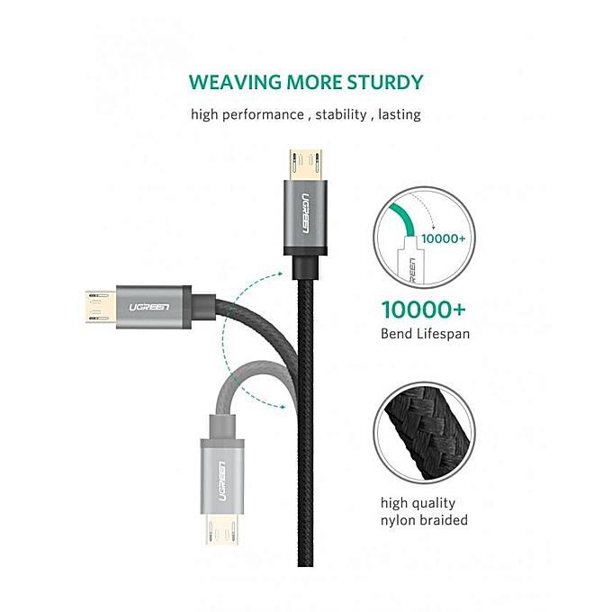 UGREEN Micro USB Cable For Fast charge - Nylon Braided - 1M-USB C Cable-UGREEN-brands-world.ca