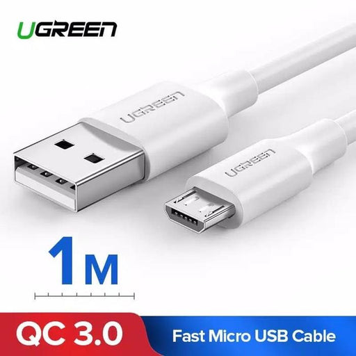 Ugreen Micro USB Data and Charge Cable, Black, 1 Meter White-USB Cables-UGREEN-brands-world.ca