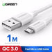 Ugreen Micro USB Data and Charge Cable, Black, 1 Meter White-USB Cables-UGREEN-brands-world.ca