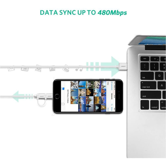 UGREEN Micro-USB to USB Cable with Lightning Adapter-USB Cables-UGREEN-brands-world.ca