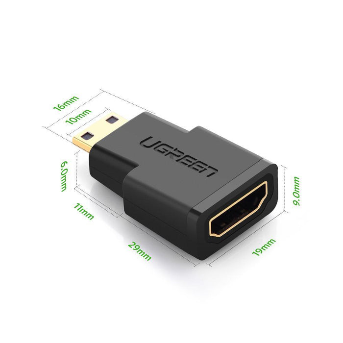 UGREEN Mini HDMI Male (Type C) to HDMI Female Adapter Gold Plated-Adapters-UGREEN-brands-world.ca