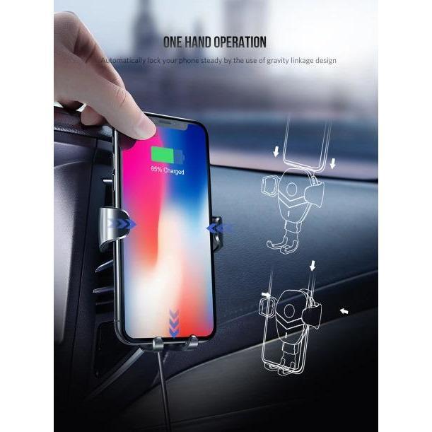 UGREEN Qi Car Fast Wireless Charger and holder for iPhone Xs XR X 8 10W-50818-Wireless Chargers-UGREEN-brands-world.ca