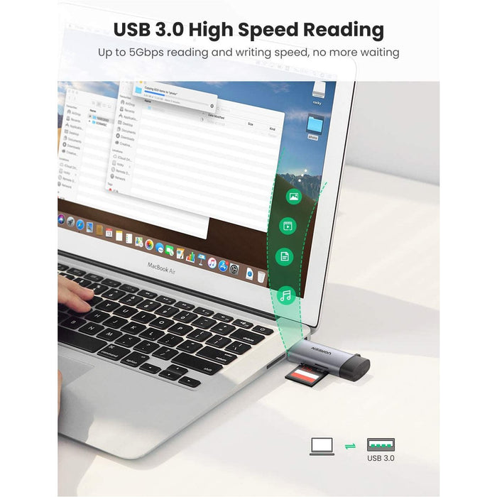 UGREEN SD Card Reader USB Type C 3.0 OTG Memory Adapter Portable 2...-Card Readers & Adapters-UGREEN-brands-world.ca