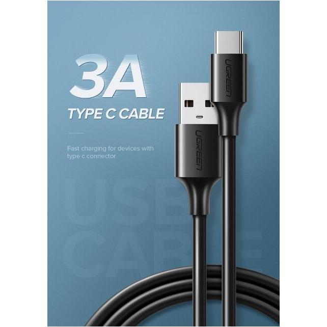 UGREEN Type-C Cable PVC Jacket Data Speed 480Mbps Charging Speed 5V 3A 1M Black-USB C Cable-UGREEN-brands-world.ca