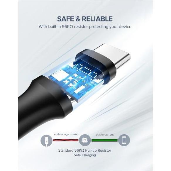 UGREEN Type-C Cable PVC Jacket Data Speed 480Mbps Charging Speed 5V 3A 1M White-USB C Cable-UGREEN-brands-world.ca