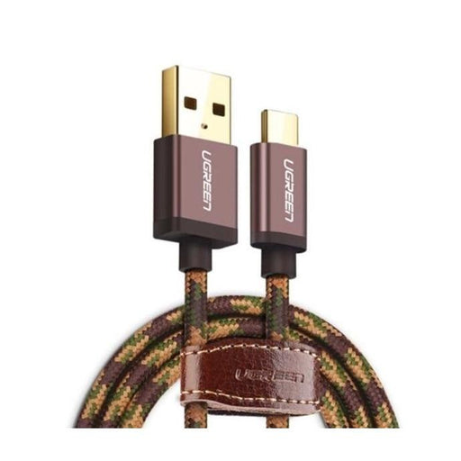 Ugreen Usb 2.0 To Tyec C Data & Charging Cable With Braid Brown 1.5M-USB Cables-UGREEN-brands-world.ca