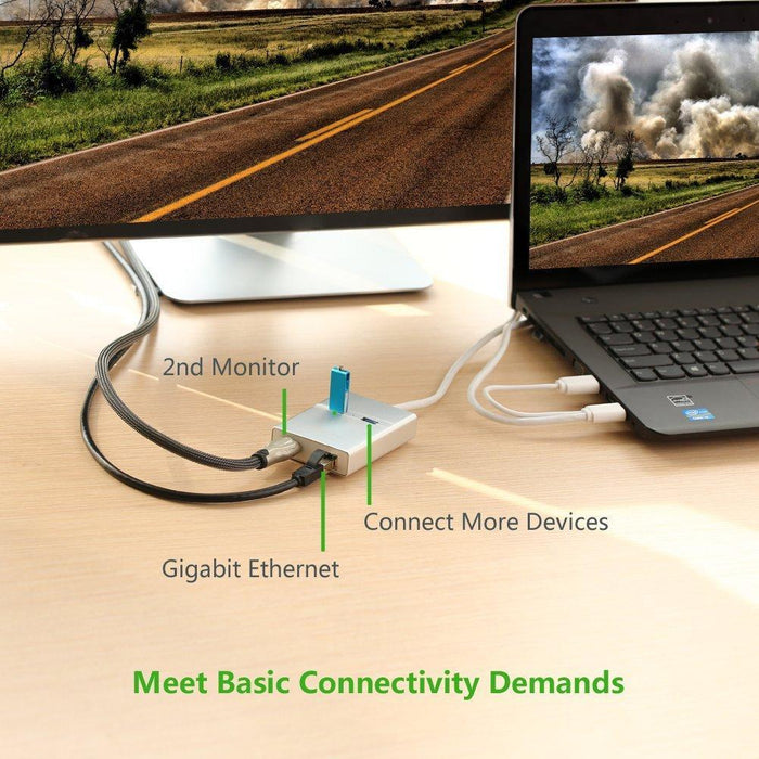 UGREEN USB 3.0 to HDMI + 2 ports USB 3.0 + Gigabit lan port-Wired Network Cards-UGREEN-brands-world.ca