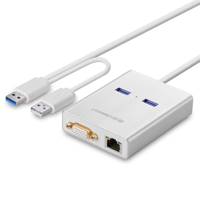 UGREEN USB 3.0 to VGA + 2 ports USB 3.0 + Gigabit lan port-Adapters-UGREEN-brands-world.ca