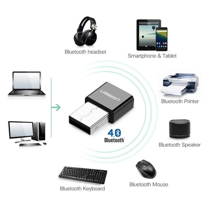 UGREEN USB Bluetooth 4.0 Adapter Wireless Dongle Receiver Black-Bluetooth Adapters-UGREEN-brands-world.ca