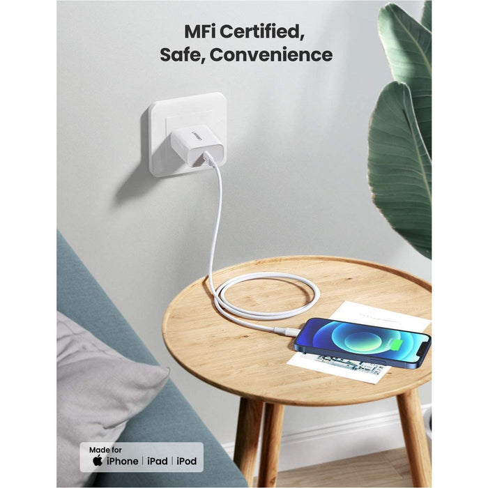 UGREEN USB C to Lightning Cable MFi Certified 3FT , White-USB C Cable-UGREEN-brands-world.ca
