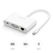 UGREEN USB C to VGA Ethernet Adapter with USB 3.0 USB 2.0 Hub, Type C for Power Delivery LAN Adapter for 12-inch Macbook-External Video Display Adapters-UGREEN-brands-world.ca