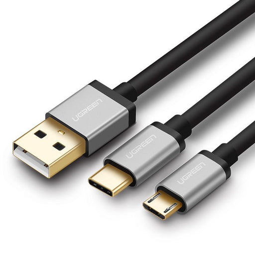 UGREEN USB Y Splitter Cable USB to USB Typec & Micro USB Cable-USB Cables-UGREEN-brands-world.ca