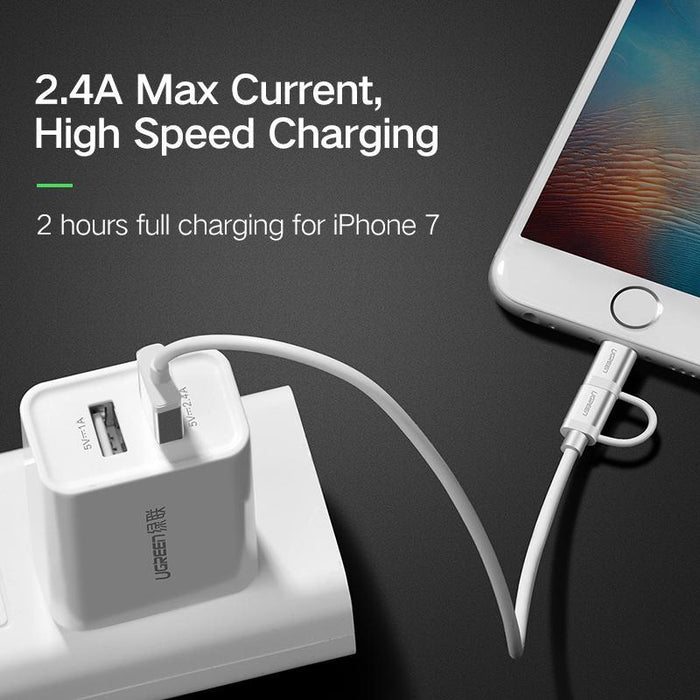 UGREEN USB2.0TO micro USB+micro USB lightning-iPhone Chargers & Cables-UGREEN-brands-world.ca