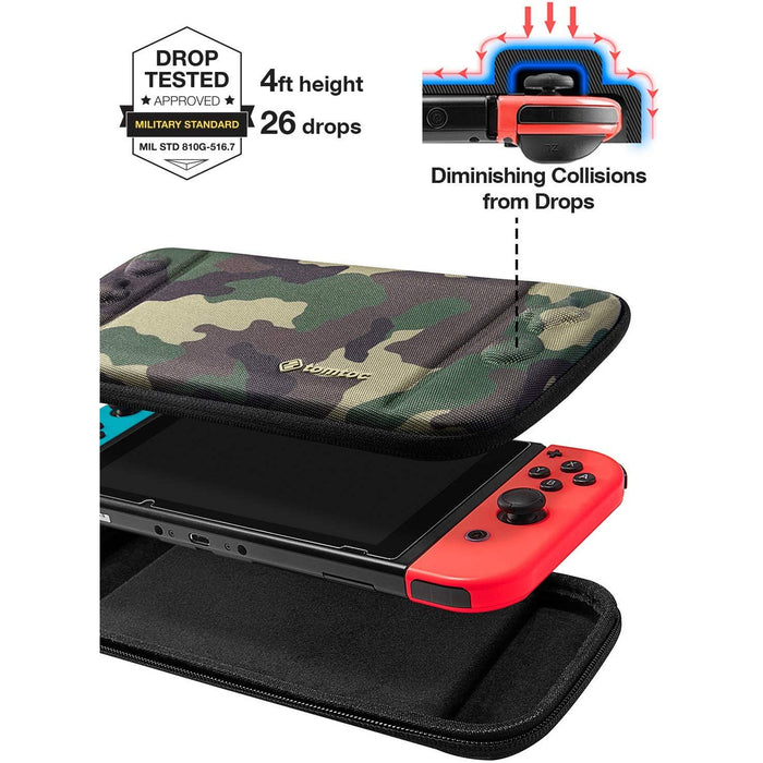 Ultra Slim Carrying Case Fit for Nintendo Switch, tomtoc Camouflage -Nintendo Switch Skins, Faceplates & Cases-tomtoc-brands-world.ca