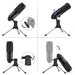 USB Computer Studio Recording Condenser Microphone for Streaming Broadcast Microphone with Tripod Stand-Condenser Mics-SAMA-brands-world.ca