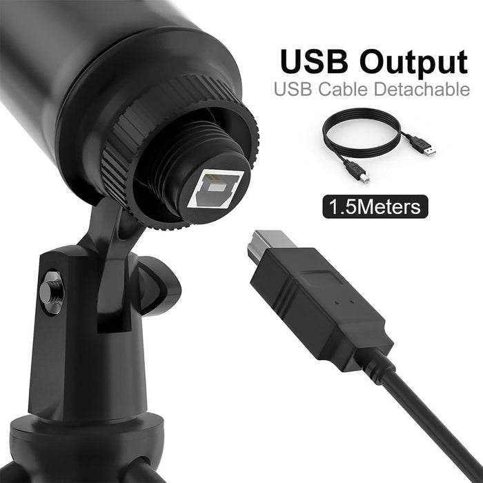 USB Computer Studio Recording Condenser Microphone for Streaming Broadcast Microphone with Tripod Stand-Condenser Mics-SAMA-brands-world.ca